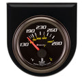 2.0 Dia Water Temp Gauge Black  130-280