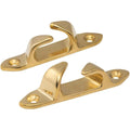 PKGD. POLISHED BRASS BOW CHOCKS, 4