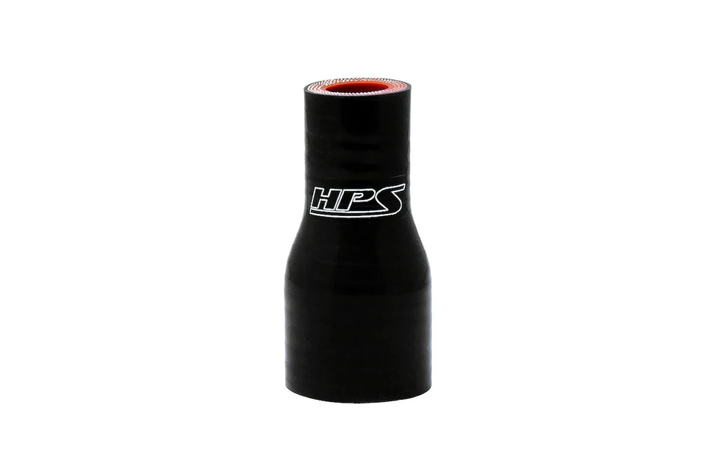 HPS Performance 1 - 1-3/8 ID 4 Long High Temp 4-ply Reinforced Silicone Reducer Coupler Hose Black (25mm - 35mm ID 102mm Length)