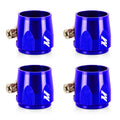 Mishimoto Aluminum -4AN Hex Finishers - Blue
