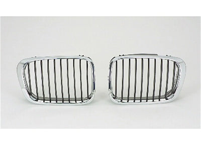RH GRILLE CHROME FRAME / BLK VENTS BMW 3 SERIES (E46) SDN/WGN 0205