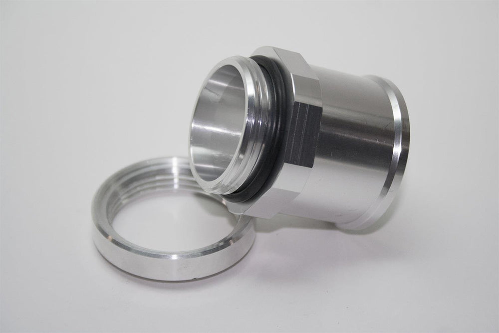 RADIATOR FITTING STR. 20 AN ORING MALE TO 1.75 IN. HOSE ALUM SLV ANODIZED INCL