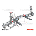 Control arm - lower inner rear bushing 4 Bushings 2 Tubes Grease