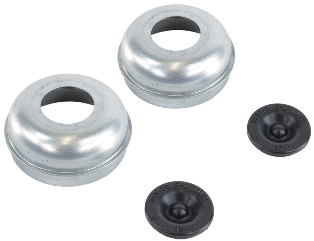 EZ LUBE GREASE CAP & PLUG KIT FITS 12X2IN HUB8 BOLT 2.72 ODCHROME