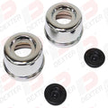 EZ LUBE GREASE CAP & PLUG KIT FITS 12X2IN HUB8 BOLT 2.72 ODCHROME