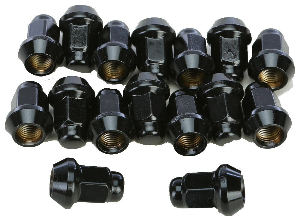 Raceline Conical Lug Nuts - 3/8in-24 - 16 Pack - Black