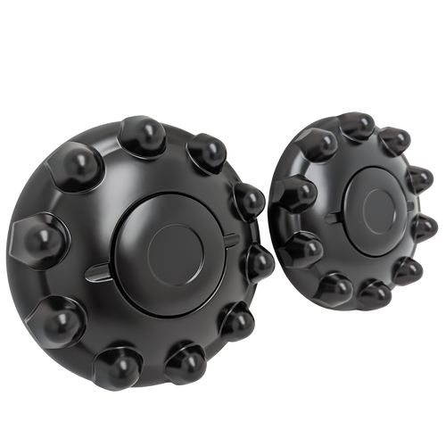 HUB COVER PTS FRONT BABY MOON 6 UNEVEN SPLINE W/EMBLEM INDENT REV B