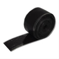 BLACK SILICONE HEAT TAPE PROTECTS WIRE LOOMS FUEL LINES USED TEMPORARY REPAIRS.