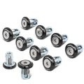 NRG Fender Washer Kit w/Rivets For Plastic (Gunmetal) - Set of 10