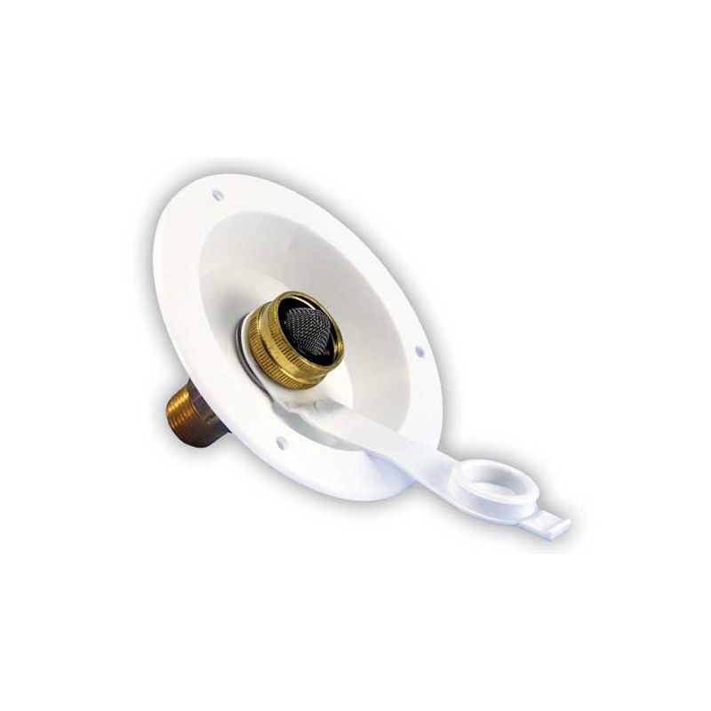 CITY WATER DISH W/ 1/2IN MPT POLAR WHITE