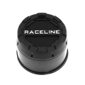 RACELINE 2PC PUSH-THRU BLK CAP 4.420IN HUB