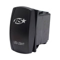 3WAY LED LOGO ROCKER SWITCH W/4PINSMIDDLE OFFFUNCTION 1 UPFUNCTION 2 DOWN