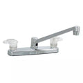 KITCHEN FAUCET 8IN 2 LEVER 1/4 TURN PLASTIC CHROME
