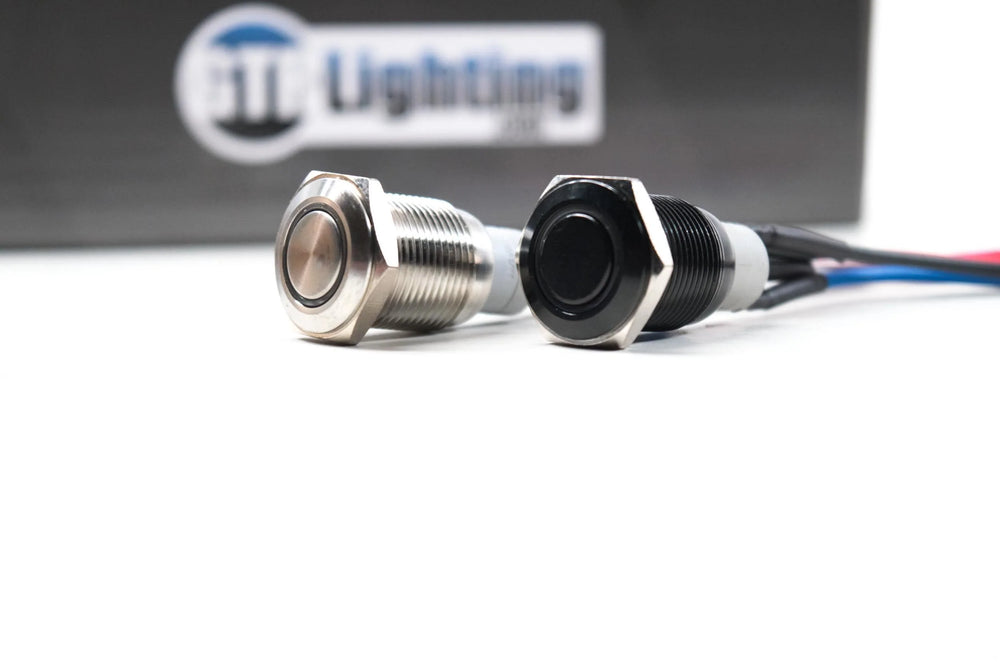 SWITCH GTR HALO (BLACK/LATCHING/BLUE LED)