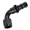 Push-On Hose Ends Black -10 AN 90 Degree Black Satin Anodized Finish Mr Gasket