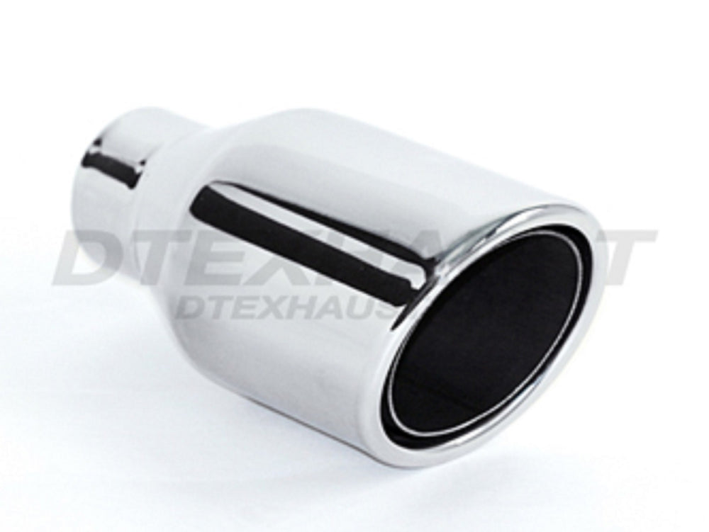 4.00IN SLANTED ROLLED DOUBLE WALL SS EXHAUST TIP 2.25IN ID / 4.00IN OD
