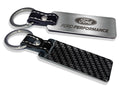 FORD PERFORMANCE CARBON FIBER STAINLESS STEEL KEYCHAIN