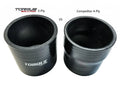 Torque Solution 90 Degree Silicone Elbow: 3 inch Black Universal