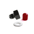 Black T7075 Aluminum 8An-660 Bottle Nut Adapter 8An -660 Bottle Nut Adapter- Al7075- Black NOS