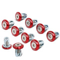 NRG Fender Washer Kit w/Rivets For Plastic (Red) - Set of 10