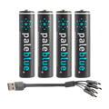 4 PACK OF AAA WITH 4X1 CHARGING CABLE