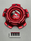 FUEL CAP 5X150 GLOSS RED/CHROME LOG