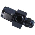 Fragola Inline Gauge Adapter -8AN Male x -8AN Fem - Black