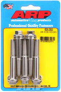 ARP 3/8 in.-16 RH Thread, 2.500 in Hex Head Bolts - Set of 5