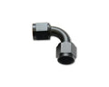 Vibrant -10AN Female 90 Degree Union Adapter (AN to AN) - Anodized Black Only