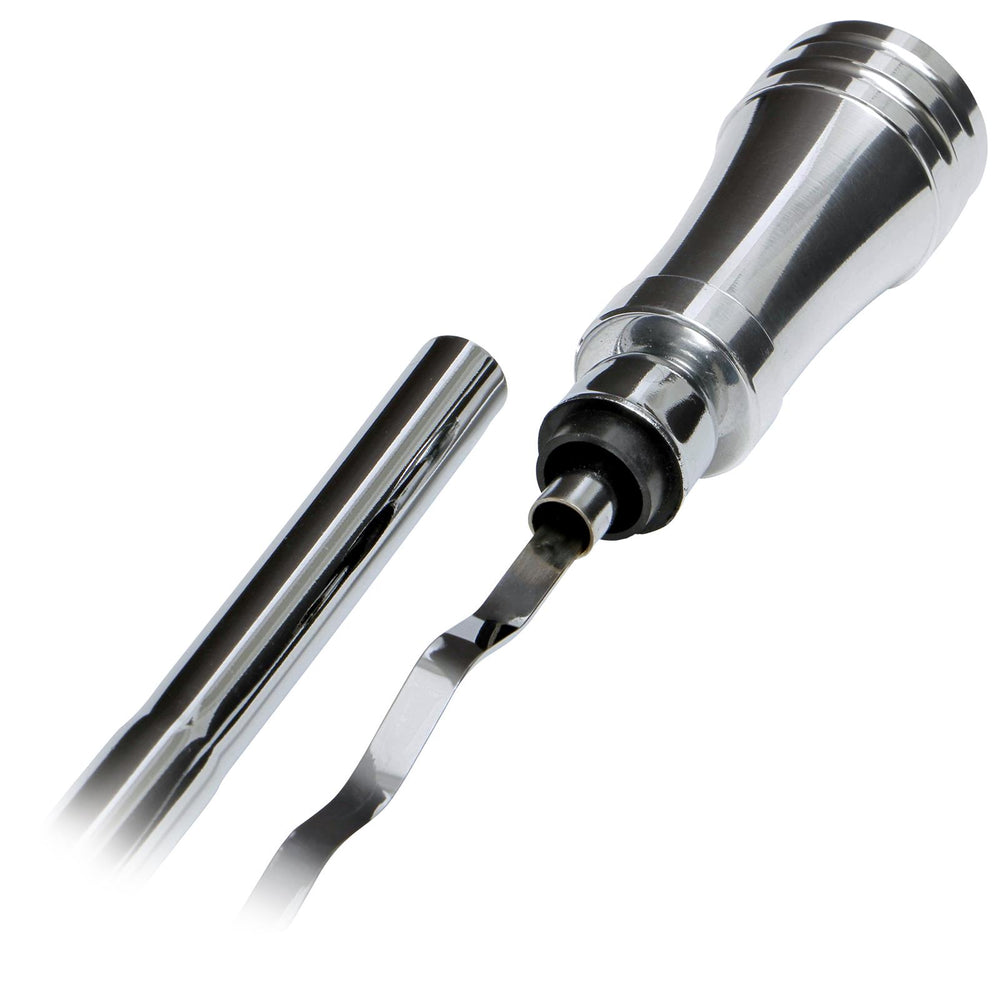 6579 PONTIAC 326455 (EXCL 389 & 403) OIL DIPSTICK ALUM HANDLE/STEEL STICK 171/2IN LONG POLISHED