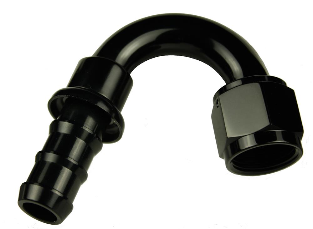 06 150 DEGREE AN/JIC HOSE END PUSH LOCK BLACK