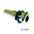 1 1/2IN STRAIGHT BARBED EXTRA LONG THRUHULL CHROME PLATED