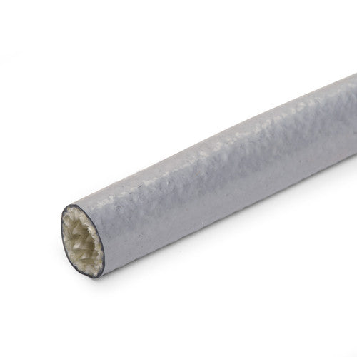 Heat Sleeve 1/2 Inch x 3 Foot Braided Fiberglass 500-2200 Degree F Silver Thermo Tec