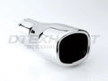 OVAL SQUARE DOUBLE WALL SS EXHAUST TIP 2.25IN ID / 3.75INX3.00IN OD