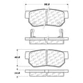 Centric 06-09 Hyundai Azera / 7/00-06 Santa Fe Rear Centric Premium Ceramic Brake Pads