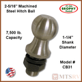 COUPLER BALL MACHINED STEEL