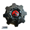 FUEL 8LUG CAP MT-BLACK / RED LOGO