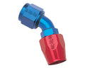 Russell Performance -10 AN Red/Blue 45 Degree Full Flow Hose End