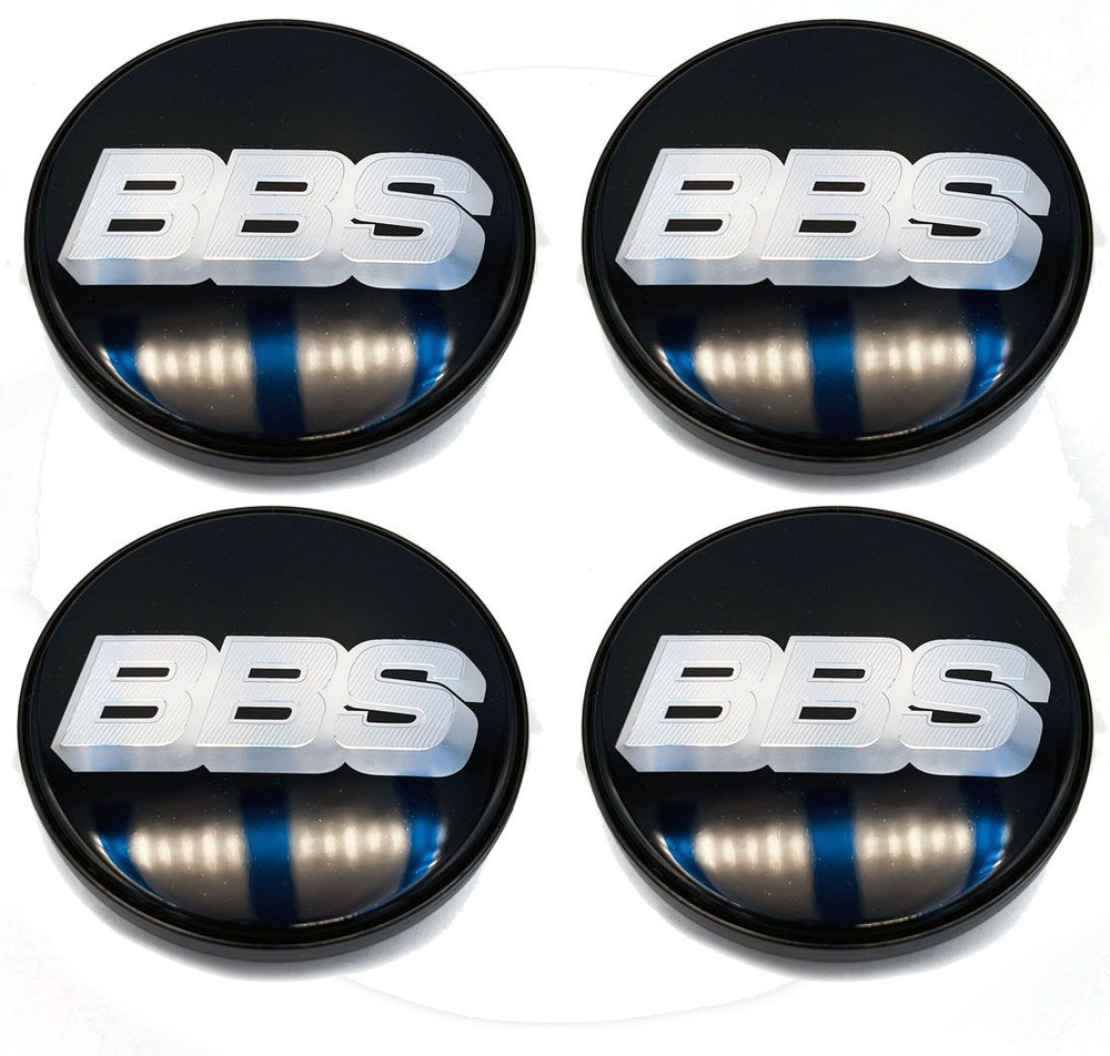 BBS Center Cap 70.6mm Black/Silver (5-tab)