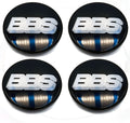 BBS Center Cap 70.6mm Black/Silver (5-tab)
