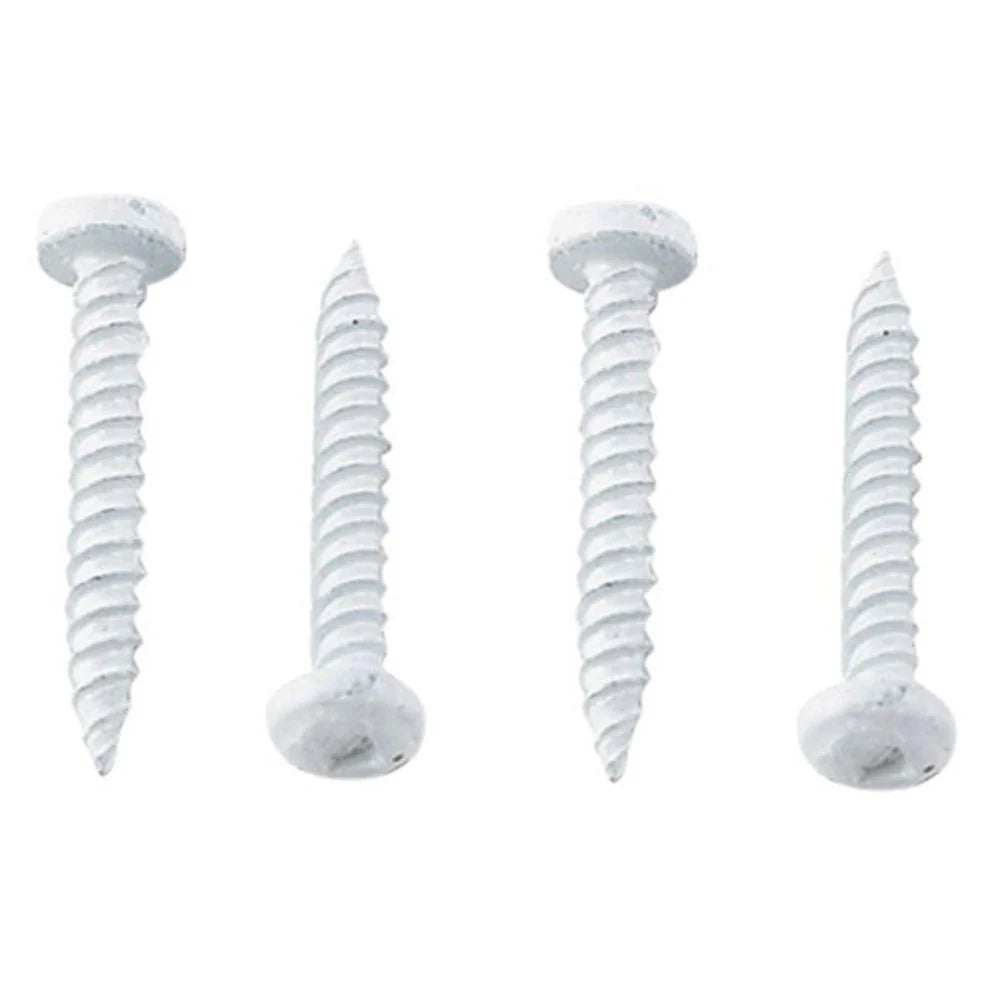 PAN HEAD SQUARE RECESS SCREW 8 X 11/4 WHITE (500/CTN)