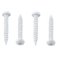 PAN HEAD SQUARE RECESS SCREW 8 X 11/4 WHITE (500/CTN)