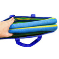 HANDY MAT W/STRAP BLUE/GREEN STRIPES 72INX108IN BILINGUAL