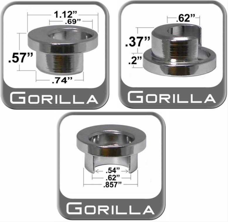 1/2INOFFSET APPLIANCE STEP MAG (WITH BUSHINGS) LUG NUTS 4 BAGGED