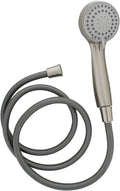 DELUXE UPGRADEDLARGE 3FUNCTION SHOWER HOSE KIT (HEAD HOSE & BRACKET) 60IN VINYL HOSE NICKEL FINISH
