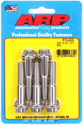 ARP 3/8 in.-16 RH Thread, 2 in 12 Point SS 300 Bolts - Set of 5
