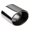 DOUBLE WALL OVAL ROUND SS EXHAUST TIP 2.25IN ID / 4.50INX3.40IN OD