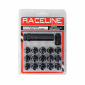Raceline Hex/Flat Lug Nuts - 12mm x 1.25/17mm - 16 Pack - Chrome