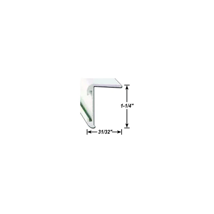 LONG LEG INSERT CORNER MOLDING POLAR WHITE 8 FT