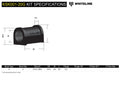 Whiteline KSK001-20 Rear Swaybar Service kit (20mm); fits Subaru Impreza 08-12